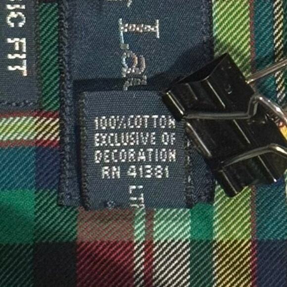 Ralph Lauren Shirt Classic Preppy Heritage Button Madras Plaid Green Size Medium - Picture 4 of 7